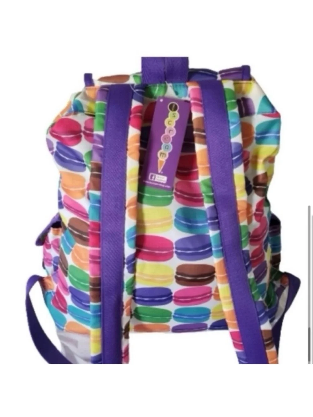 🆕 - Deluxe Backpack by the brand-i-Scream Colorful Macaron Print.